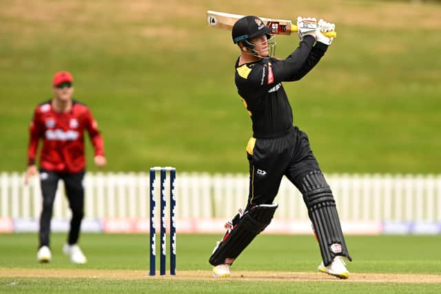 Big hitter: New Yorkshire signing, New Zealander Finn Allen, has an incredible strike rate of 175 runs per 100 balls. (Photo by Joe Allison/Getty Images)