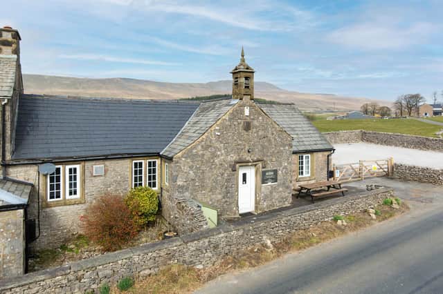 The Old School Bunkhouse at Chapel-le-Dale is for sale with fabulous views. It sleeps 26 and has potential to turn into holiday lets or have owners' accommodation, subject to planning consent.