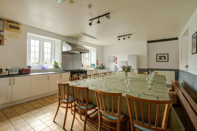 The large kitchen/dining room is light and bright and very well equipped for those who want to cook