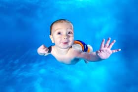 Daniel, aged seven months, during an underwater photoshoot with Lucy Ray of Starfish Photography.