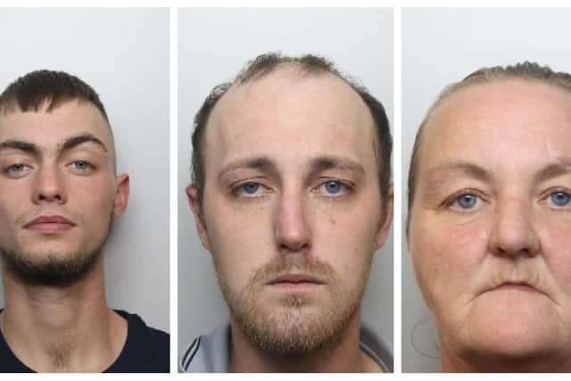 Kyle Martin, Gareth Leach and Sara Martin who are set to be sentenced for manslaughter and perverting the course of justice after a row over a mobility scooter left a man dead.