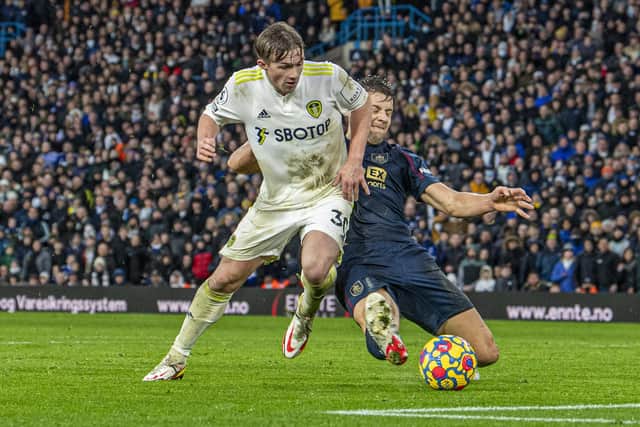 Fingers crossed: Leeds United are hopeful forward Joe Gelhardt will be fit for tomorrow’s crucial relegation clash with Watford at Vicarage Road.Picture: Tony Johnson