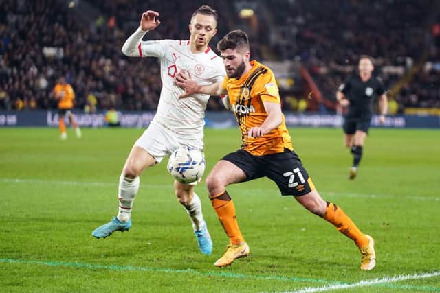 Learning curve: Hull City defender Brandon Fleming came through the ranks watching Liverpool’s Andy Robertson. Picture: Tim Goode/PA