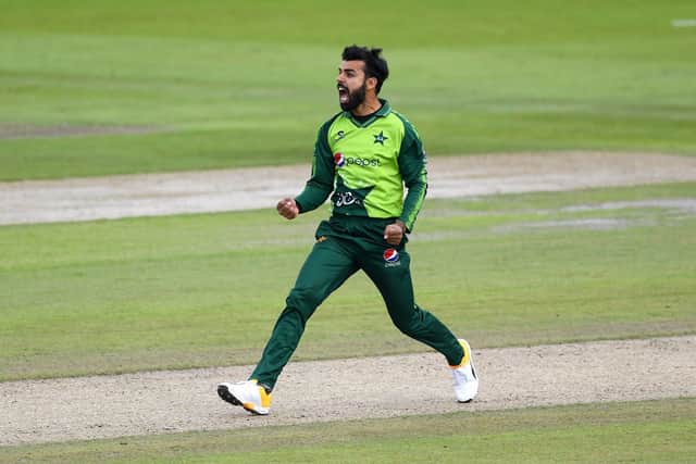 International star: Pakistan's Shadab Khan will be playing for Yorkshire next season. Picture: Mike Hewitt/NMC Pool/PA Wire.