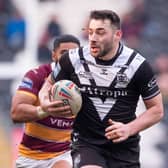 CUP MISSION: Hull FC's Jake Connor on the attack against Huddersfield Giants earlier in the season. Picture: Allan McKenzie/SWpix.com.