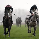 Remarkable rise: Becher Chase winner Snow Leopardess, right, is vying for favouritism in today’s Randox Grand National. Picture: Tim Goode/PA