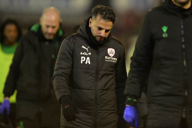 DISMAY: Barnsley FC boss Poya Asbaghi Picture: Bruce Rollinson