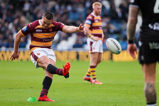 SEMI-FINAL BOUND: Huddersfield Giants defeat Hull FC in the last eight of the Challenge Cup on Saturday. Picture: Alex Whitehead/SWpix.com.