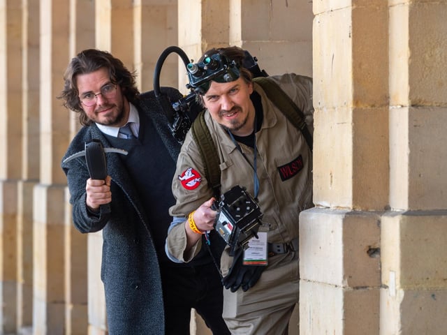 Ross Pickering and Phil Wilson, dressed at Ghostbusters characters [Image: James Hardisty]