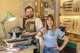 Sharp end: Gareth Heaton and Georgina Richmond opened Community Cutlery, a knife sharpening business, in 2019.
