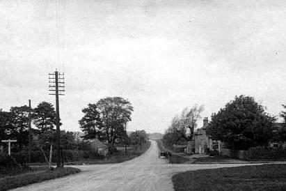 The old crossroads at Bramham - now replaced with a motorway section