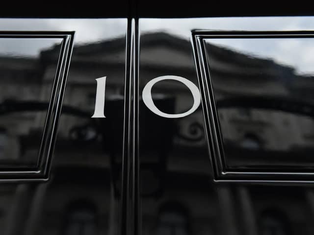 File photo dated 29/10/2019 of the front door of number 10 Downing Street in London (PA)