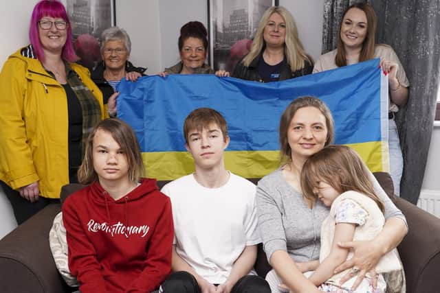 The community in South Elmsall has supported Ukrainian Liliana Amelicheva and her children. Photo: Scott Merrylees