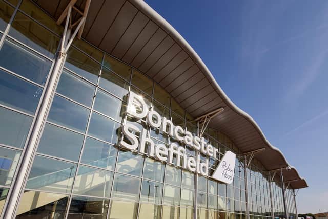 The man was arrested after approaching two teenage girls near to Doncaster Sheffield Airport.