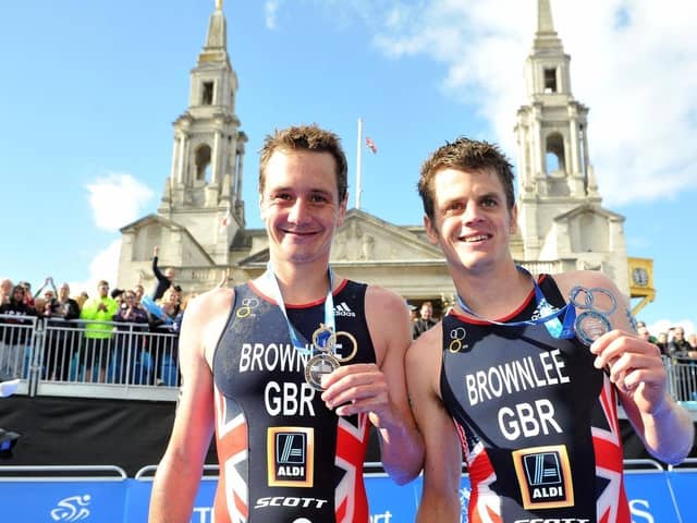 The Brownlee brothers celebrate success at the Leeds Triathlon. It will leave the city next year.