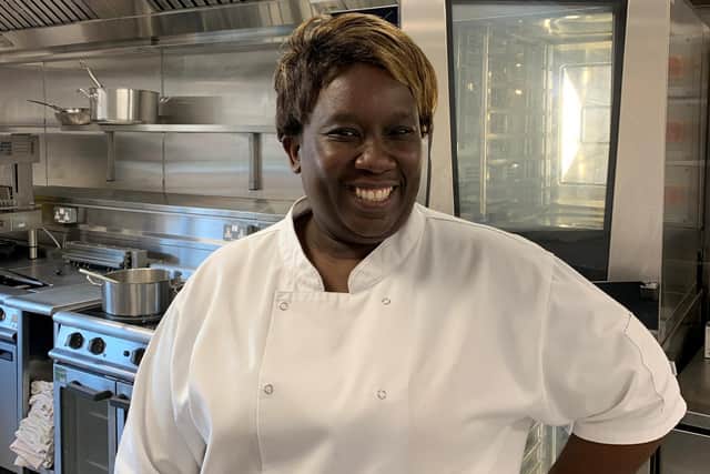 Chef Linda Aduma cooks for residents at a Vida dementia care home in Harrogate.
