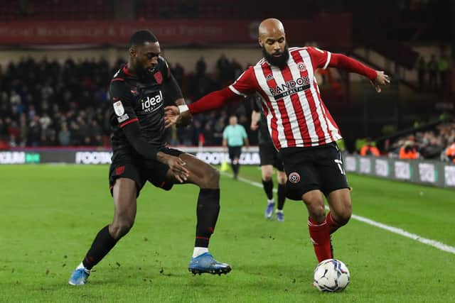 David McGoldrick of Sheffield Utd (right) is out of contract in the summer. (Picture: Isaac Parkin / Sportimage)