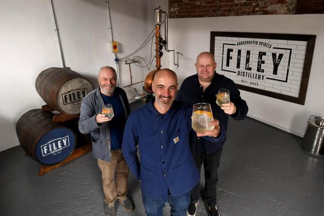 Dr David Pendleton, Will Clarke and Bill Rusling have teamed up to start Filey Gin Distillery