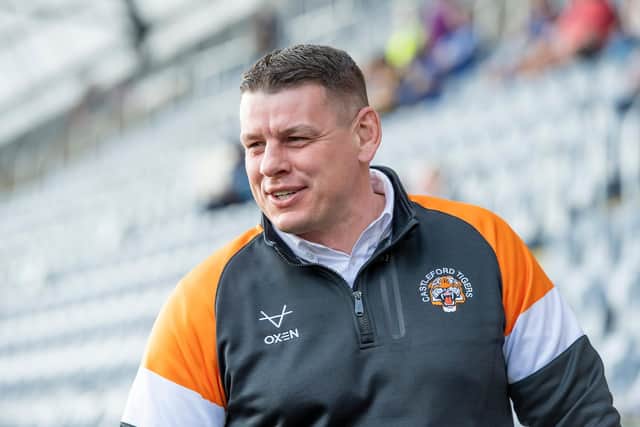 DERBY DELIGHT: For Lee Radford after Castleford's win over Wakefield on Thursday. Picture: Allan McKenzie/SWpix.com.
