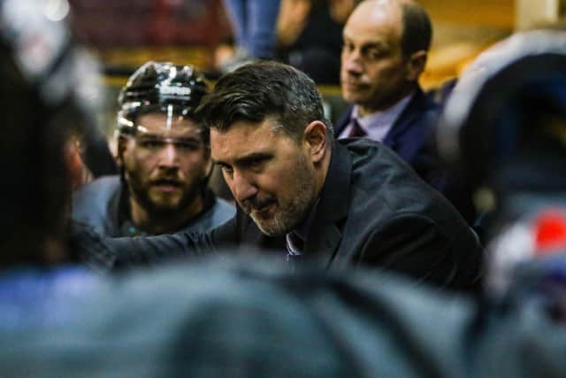 Manchester Storm head coach Ryan Finnerty 

Picture courtesy of Mark Ferriss/EIHL
