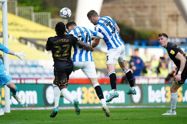 Huddersfield Town's Harry Toffolo scores their side's second goal.