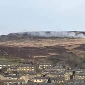 The fire service reported 50 square metres of moorland was involved in the incident