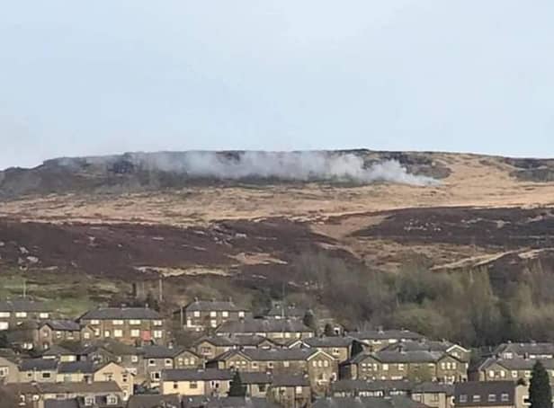 The fire service reported 50 square metres of moorland was involved in the incident