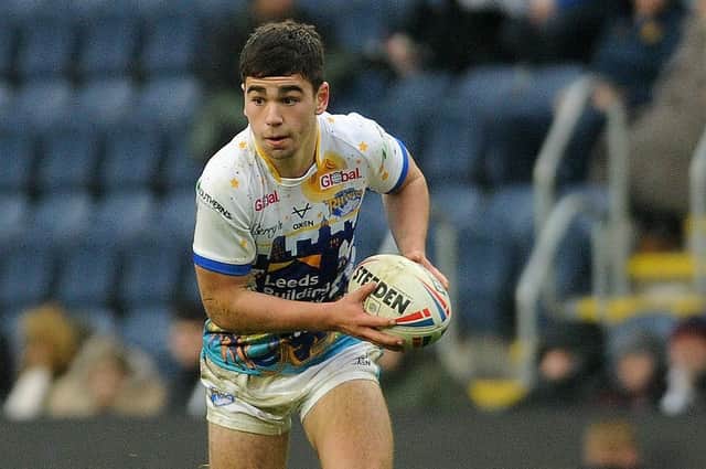 Ready: Jamie Jones-Buchanan says he will have no qualms picking Jack Sinfield - son of Leeds legend Kevin - to play against Castleford Tigers today saying the youngster has been “ready for a while.”  Picture: Steve Riding