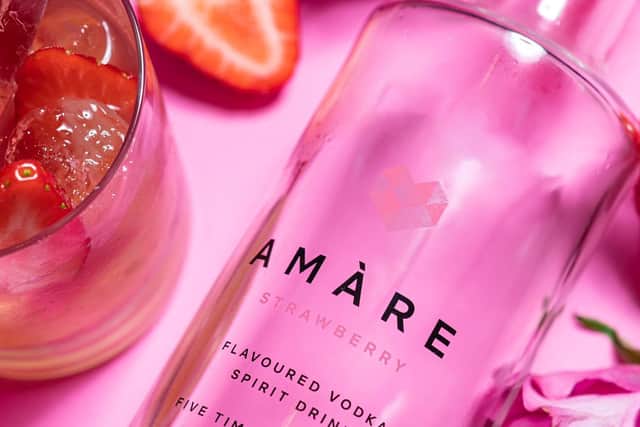 Friends Jake Chapman-Brown, Isaac Mayne and reality TV star Callum Alexander have joined forces to create Amàre vodka, which is distilled in Yorkshire. Picture: PK Agency