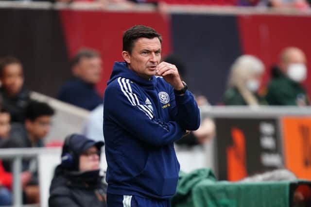 Sheffield United manager Paul Heckingbottom shows his frustration on the touchline at Ashton Gate Picture: David Davies/PA