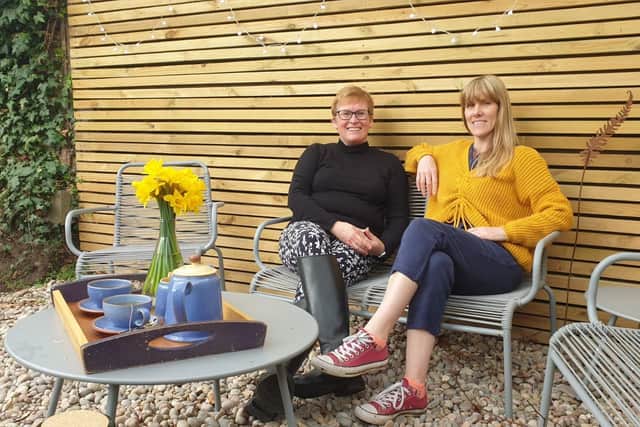 Sarah Owen-Hughes and Faith Douglas have created ‘The Human
Gardener’ – a new programme at this year’s Harrogate Spring Flower Show.
Photo supplied by Sarah and Faith.
