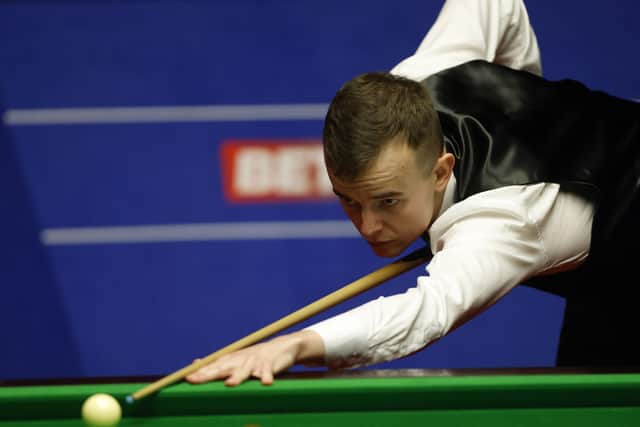 At the table: Ashley Hugill in action against Neil Robertson. Picture: Richard Sellers/PA Wire.