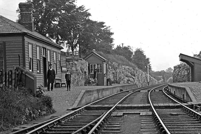 Sprotbrough Station's waiting room building in the early 20th century