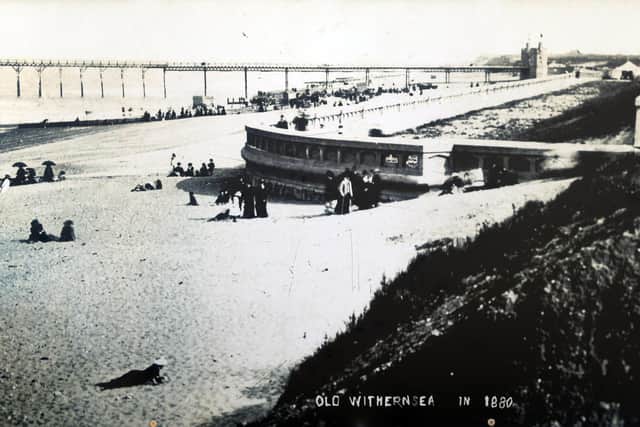 A view of the pier in 1880