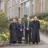 Monks of Ampleforth Abbey outside The Grange