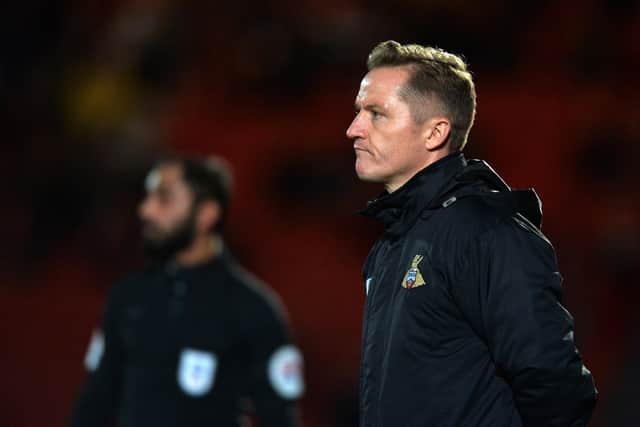 Gary McSheffrey: Doncaster manager says players will be sacked if they are heard joking about relegation. Picture Bruce Rollinson