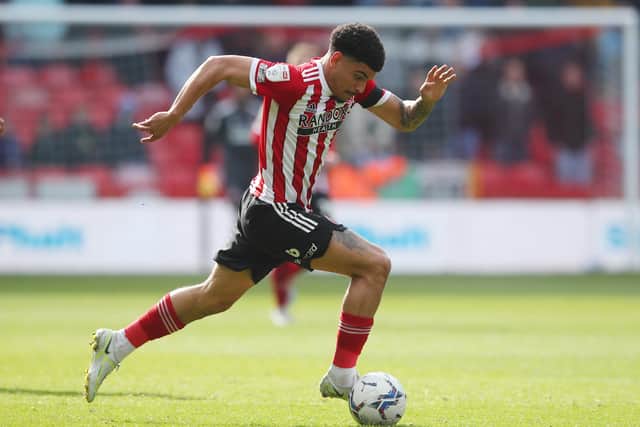 Morgan Gibbs-White of Sheffield United in full flow against Cardiff City (Picture: Simon Bellis / Sportimage)