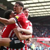RELIEF: Iliman Ndiaye celebrates Sheffield United's goal