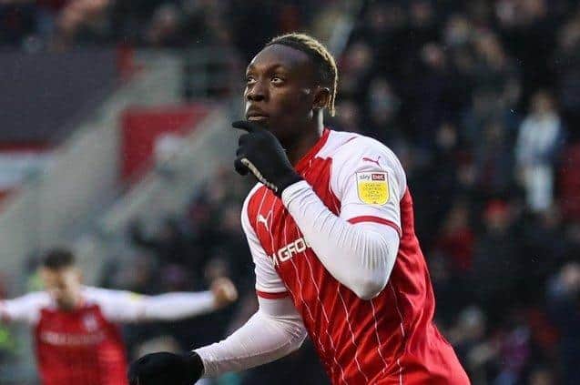 Rotherham United's Freddie Ladapo. Picture: Isaac Parkin/PA