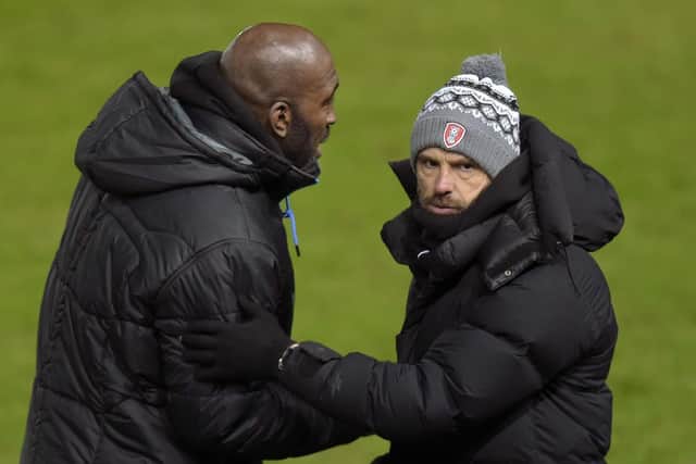 A big night ahead for Sheffield Wednesday manager Darren Moore and Rotherham's Paul Warne.  Picture: Steve Ellis