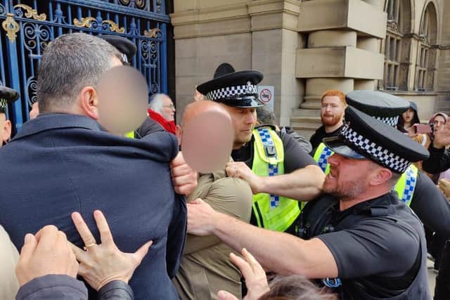 South Yorkshire Police said there has been some “community concern” over its response to South Yorkshire Migration and Asylum Action Group’s (SYMAAG) protest outside Sheffield Town Hall