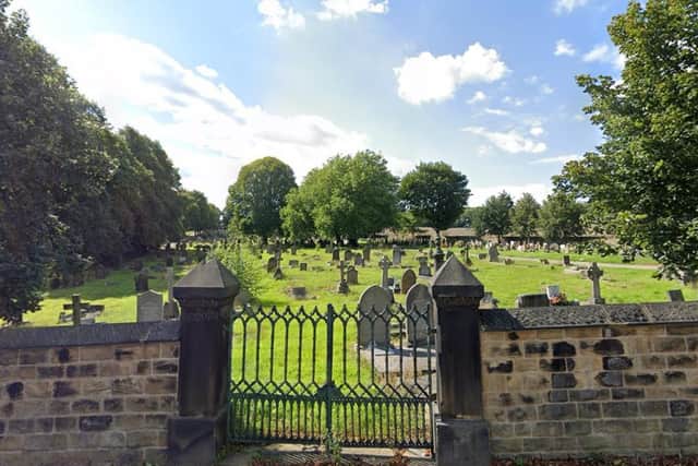 Items that had been placed on a number of graves in Ecclesfield Cemetery were damaged on Easter Monday by a man that police are now looking for.