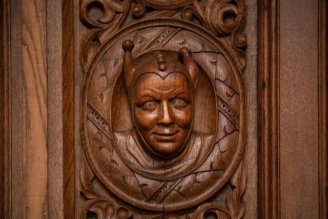 Another of the carvings in a home that is packed with period features.