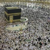 Muslim pilgrims perform the tawaf-e-ifadha circling of the Kaaba, during the annual Haj pilgrimage on the first day of Eid al-Adha in Mecca, Saudi Arabia