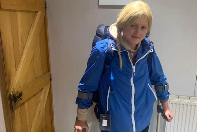 Phoebe completed the Duke of Edinburgh Bronze Award on crutches after having her leg amputated