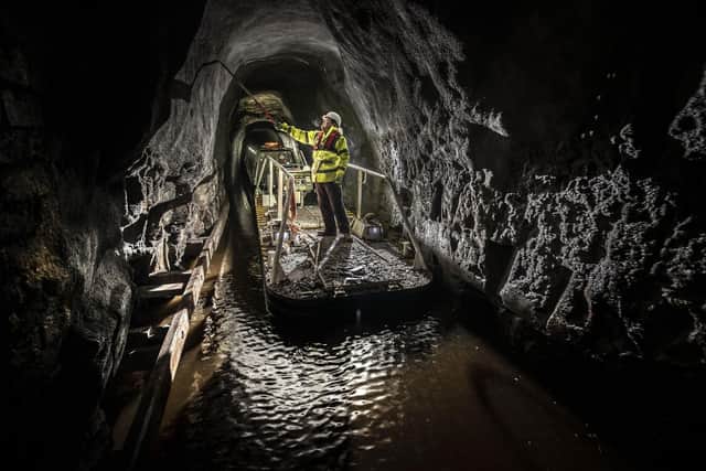 The 5.2km Standedge Tunnel is inspected once every five years.At its deepest point, it runs around 200 meters underground and is located around 200 meters above sea level, making it the the UK's longest, deepest and highest canal Picture: Danny Lawson/PA Wire