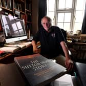 Archaeologist Prof Martin Carver from the University of York is rebuilding Sutton Hoo's Ship, pictured at his home at Ellerton, East Riding. Image: Simon Hulme