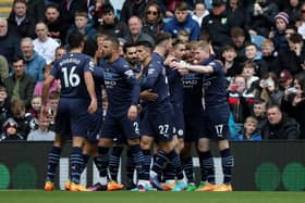 BEST IN THE WORLD: Kevin De Bruyne and his Manchester City team-mates celebrate against Burnley at Turf Moor earlier this month. Picture: Jan Kruger/Getty Images
