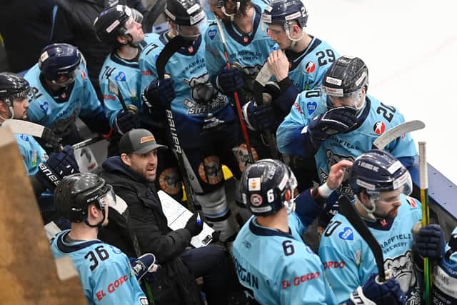 CONFIDENT: Sheffield Steeldogs head coach Greg Wood backs his players to get the better of Telford Tigers on Saturday and get to the NIHL National Play-off Final. Picture: Bruce Rollinson