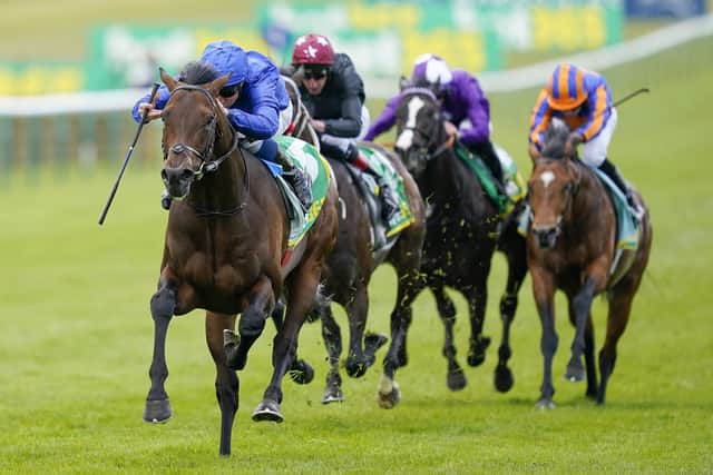 Favourite: The 2000 Guineas ante-post favourite Native Trail wins the Craven Stakes under William Buick.  (Photo by Alan Crowhurst/Getty Images)